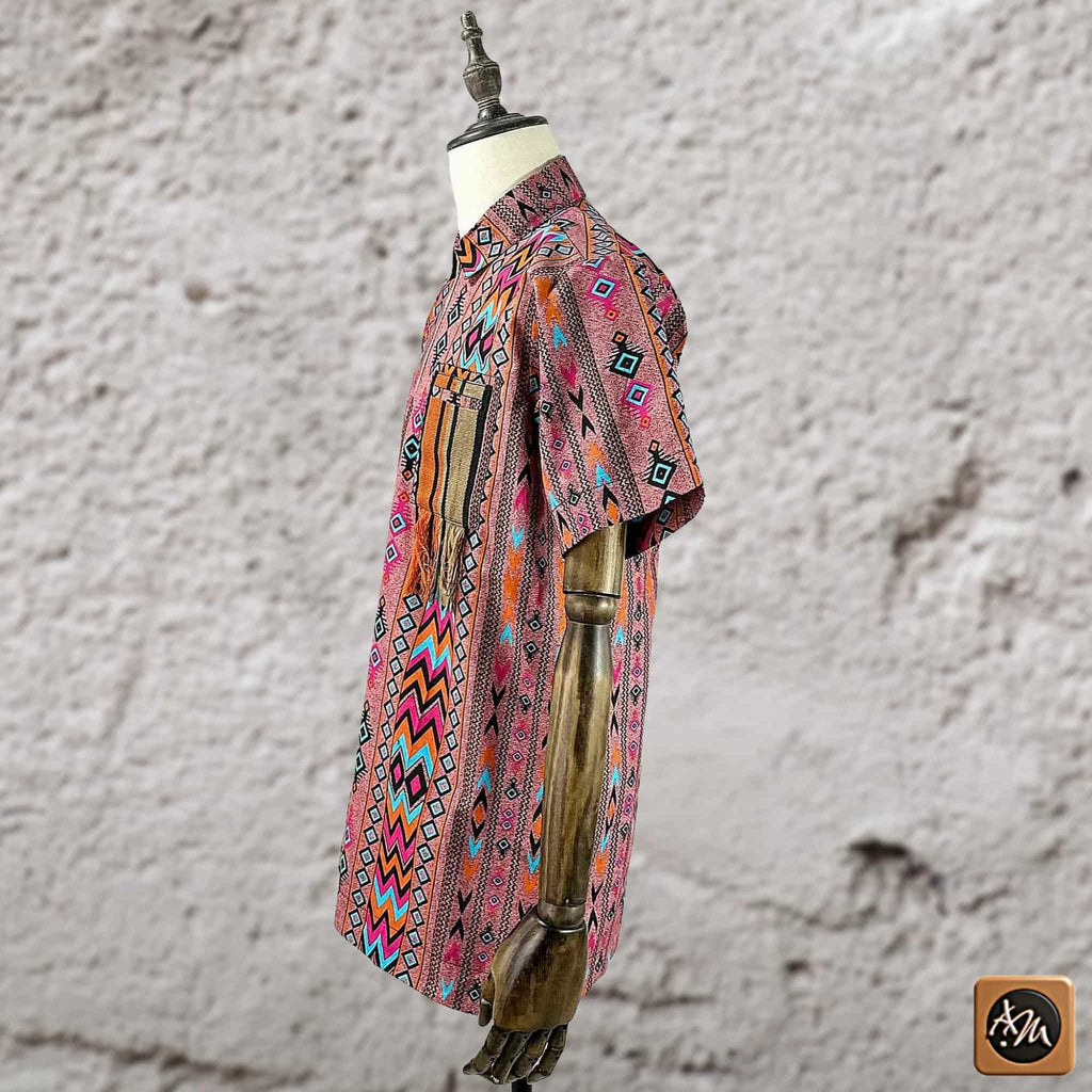 African Print Casual Short Sleeve Shirt