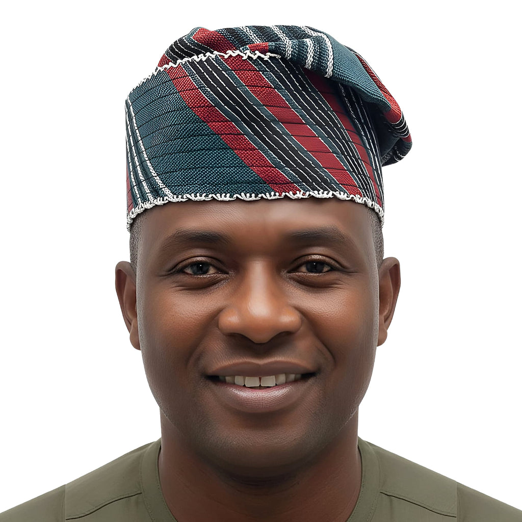 Knitted Yoruba Aso Oke Fila
