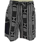 African Ankara Print Men's Shorts BLK