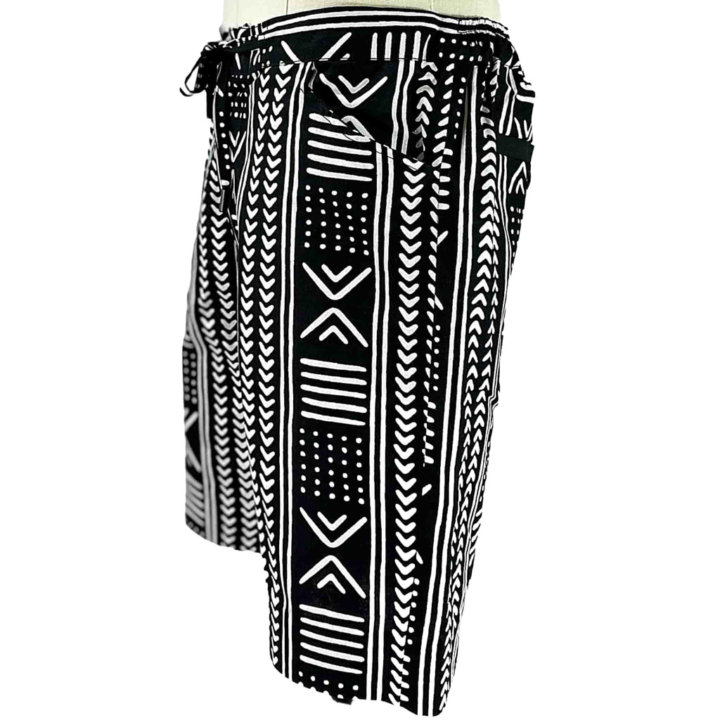 African Ankara Print Men's Shorts BLK