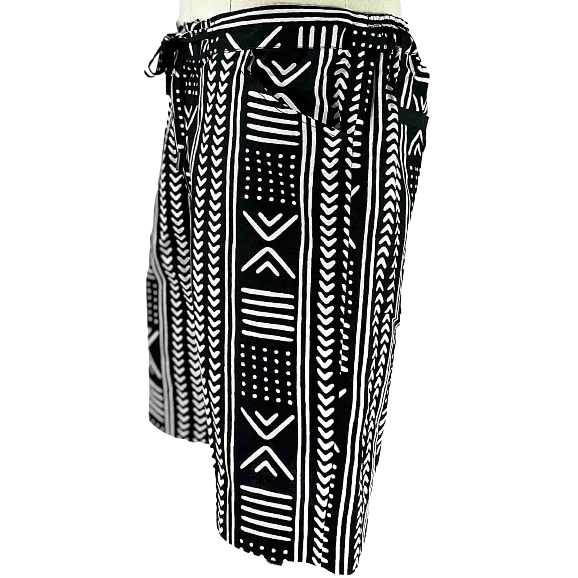African Ankara Print Men's Shorts BLK
