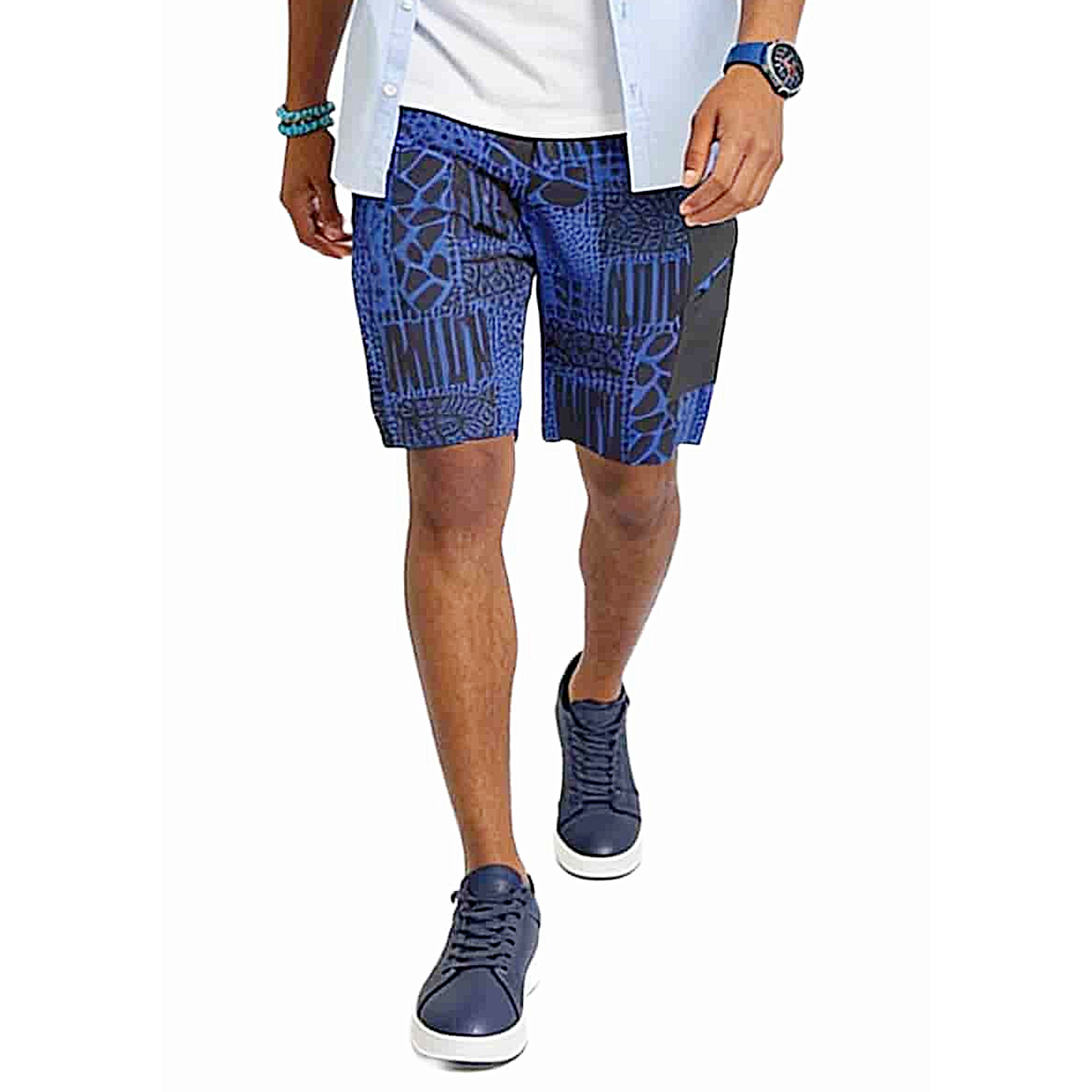 ORIRE African Ankara Print Men's Shorts NVB