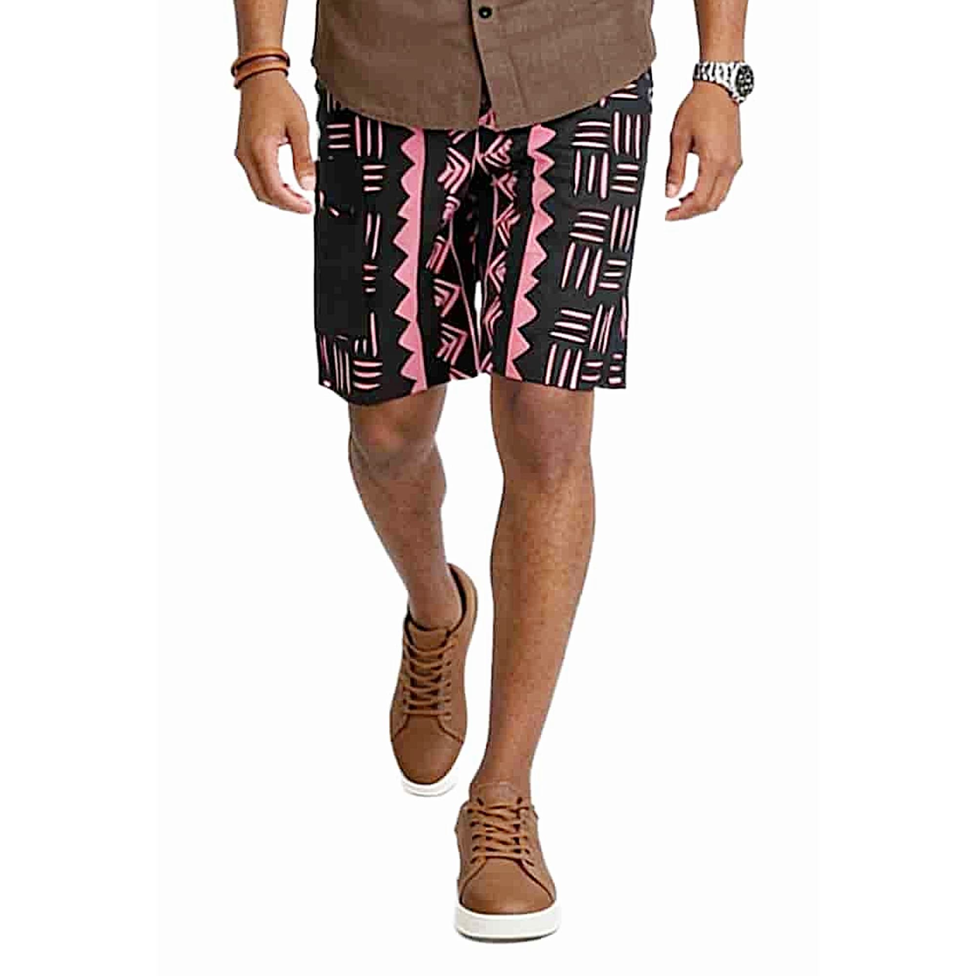 ADIO African Ankara Print Men's Shorts PK