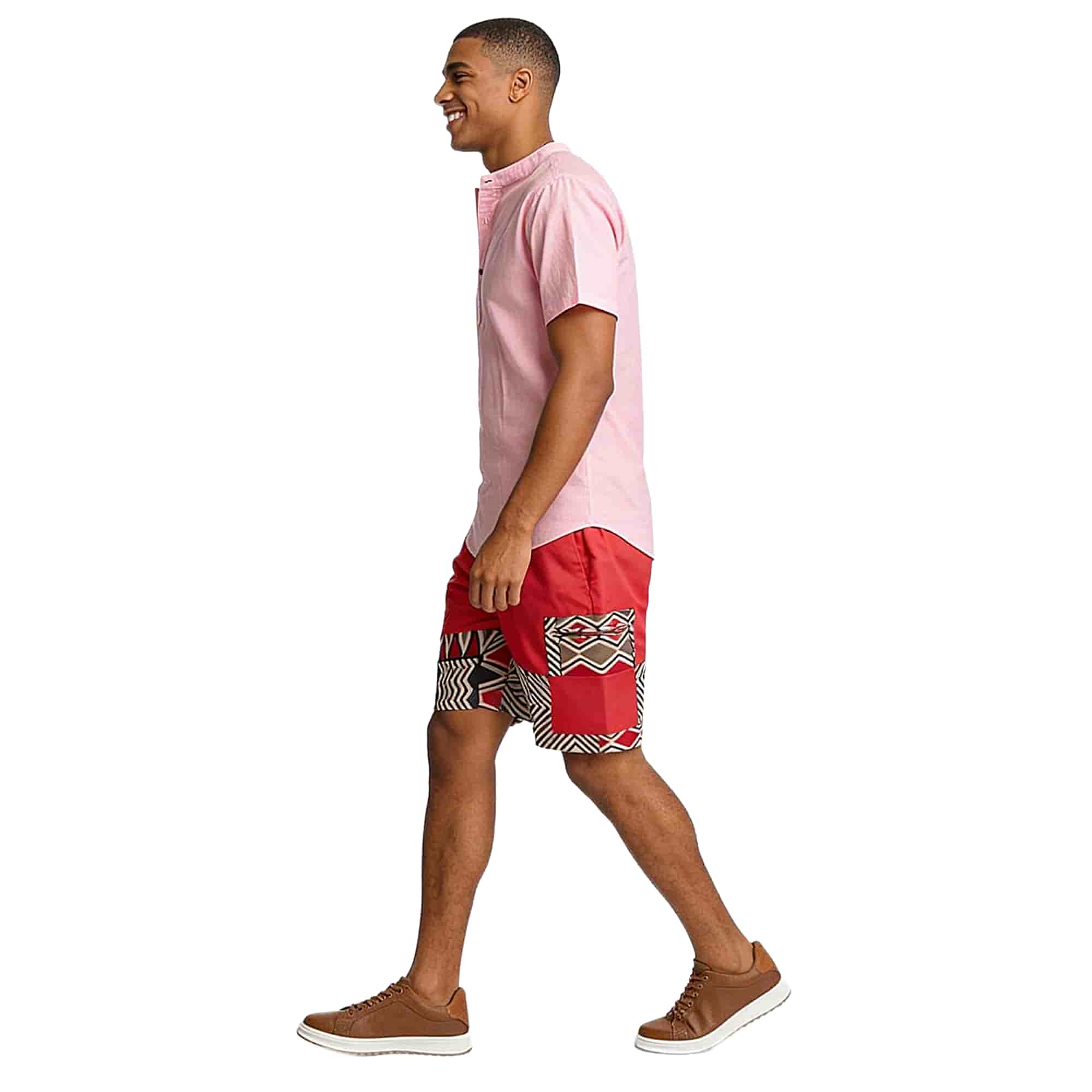 IRAWO African Ankara Print Men's Shorts RD