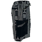 African Ankara Print Men's Shorts BLK