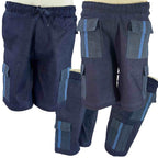 African Denim Patchwork Shorts DNBBK