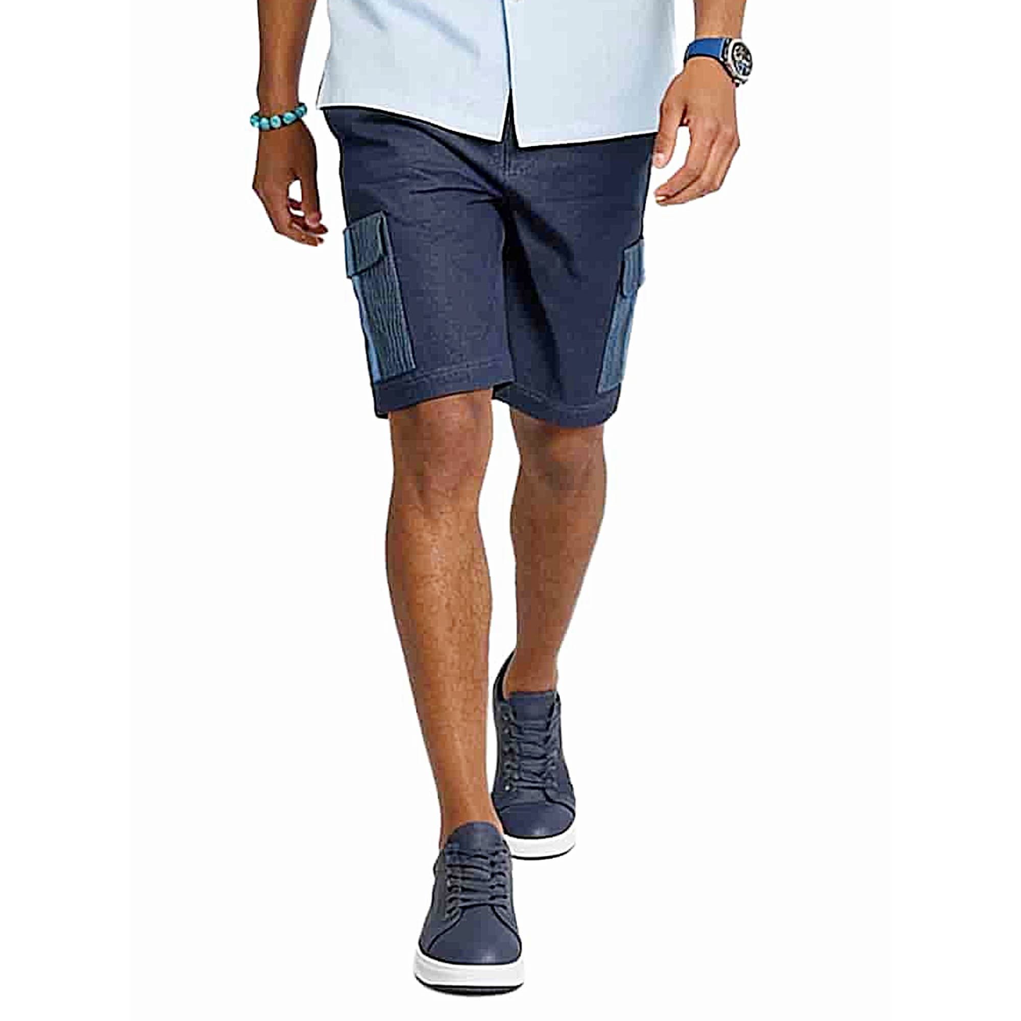 ELU African Denim Patchwork Shorts DNBBK