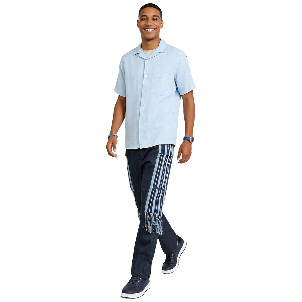ARO African Denim Patchwork Trousers