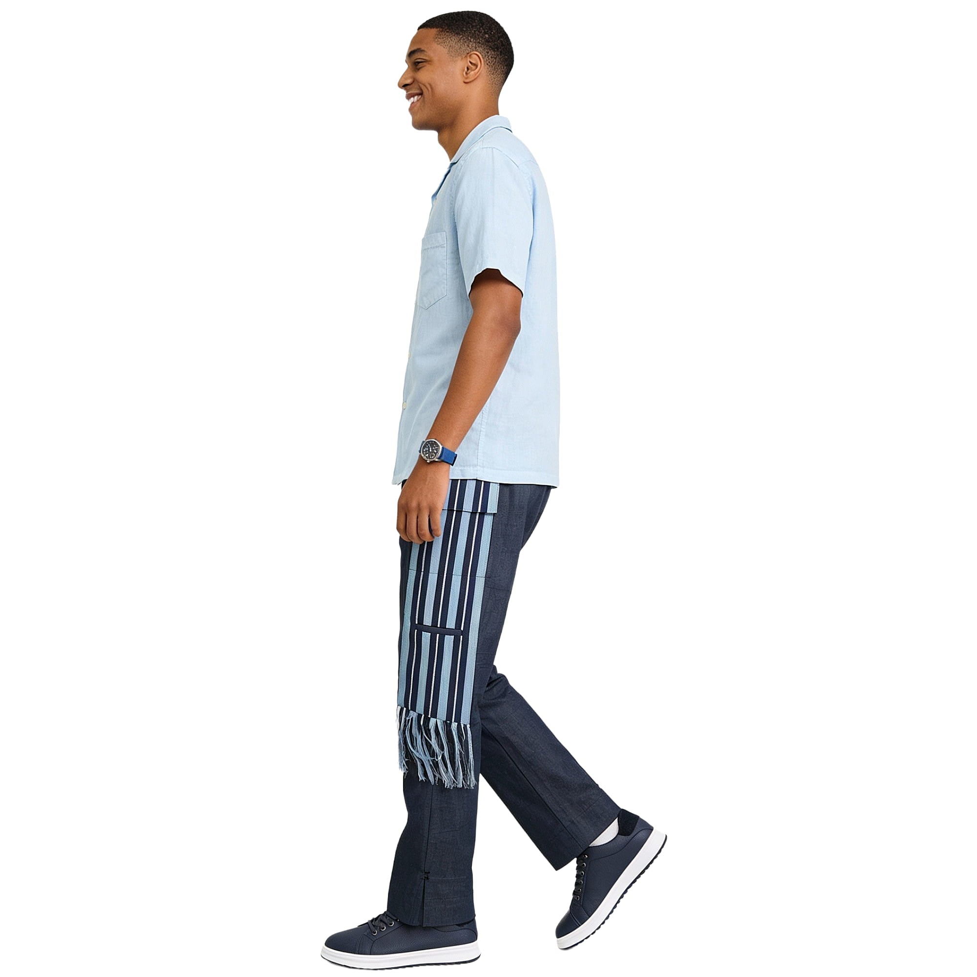 ARO African Denim Patchwork Trousers