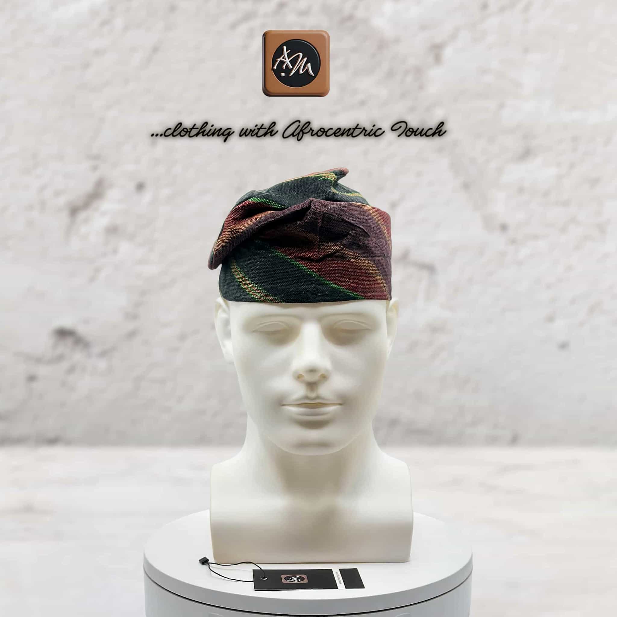 Yoruba Aso Oke Fila: African Men's Traditional Gobi Cap