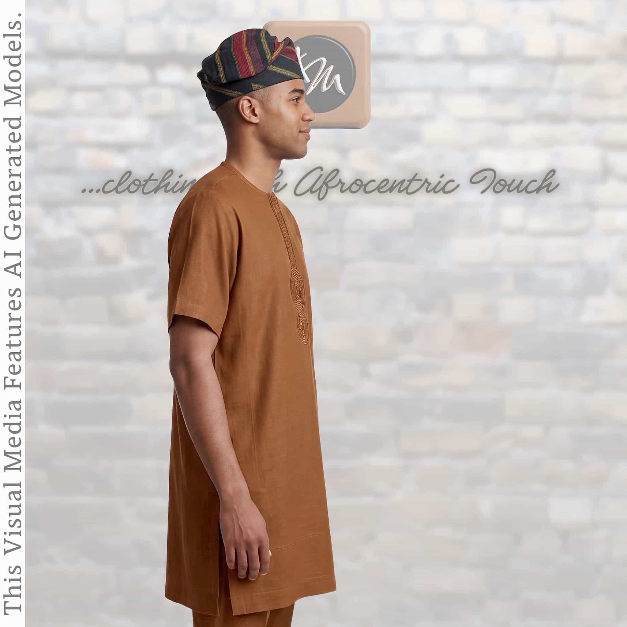 Yoruba Aso Oke Fila: African Men's Traditional Gobi Cap