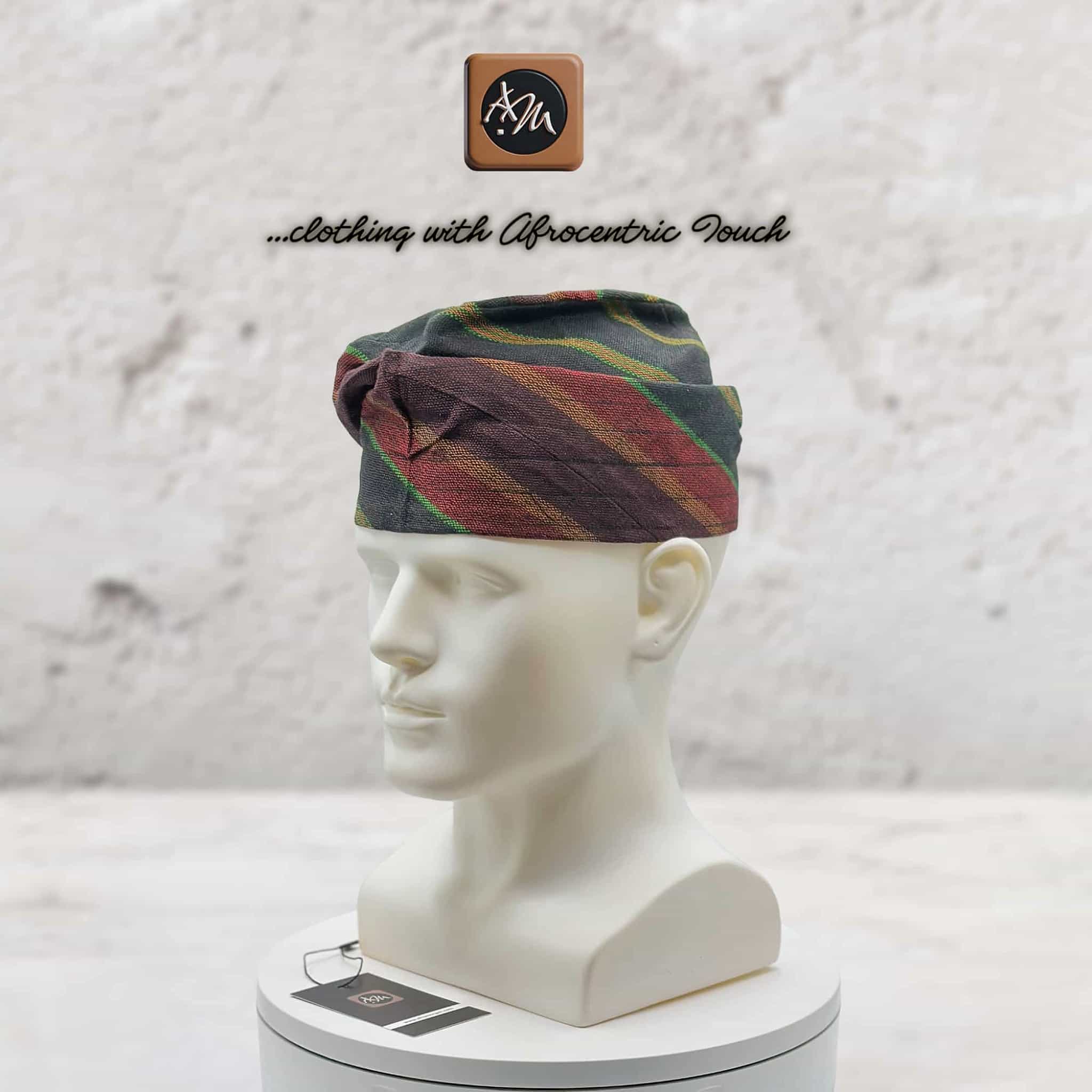 Yoruba Aso Oke Fila: African Men's Traditional Gobi Cap