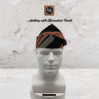 Black Orange Yoruba Aso Oke Fila