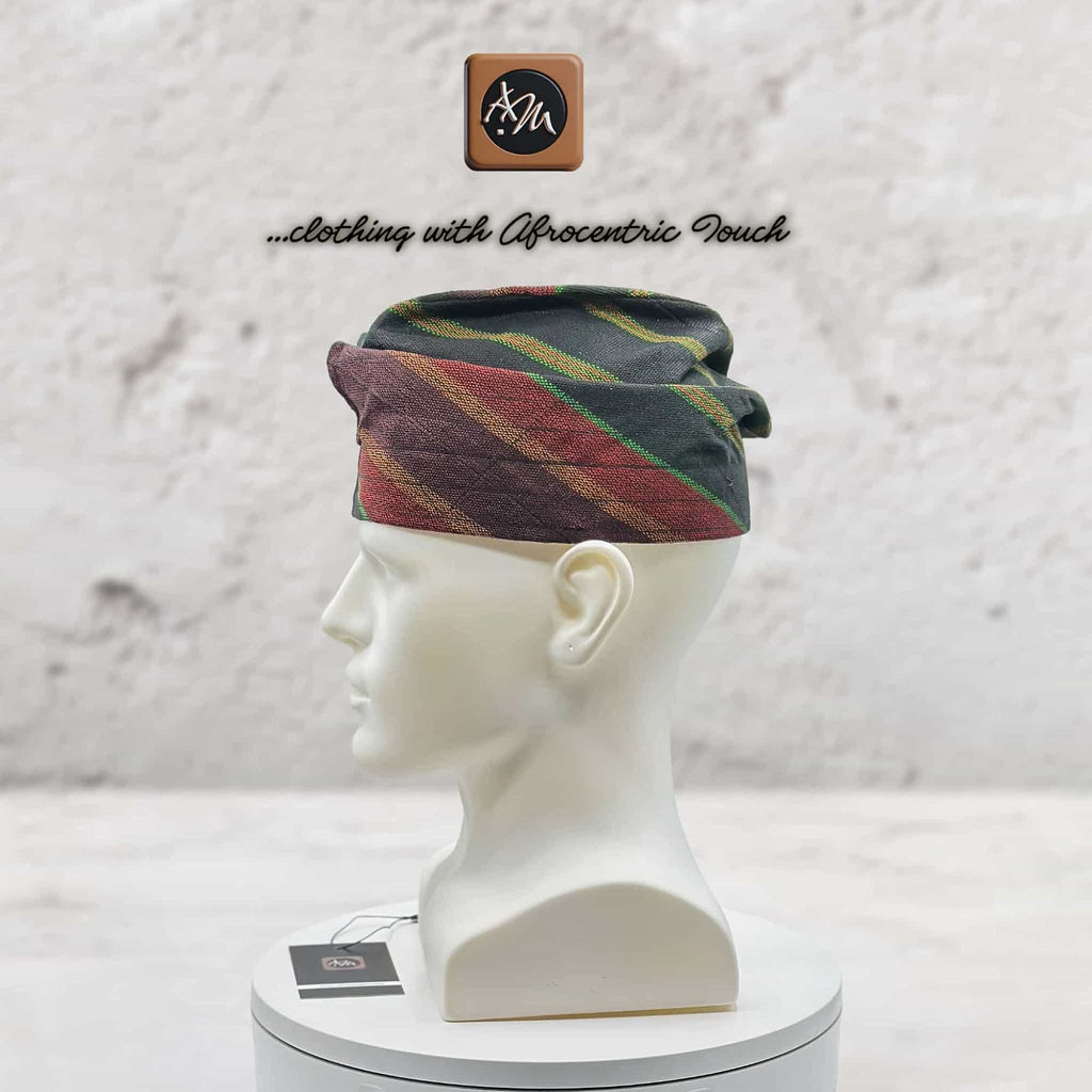 Yoruba Aso Oke Fila: African Men's Traditional Gobi Cap