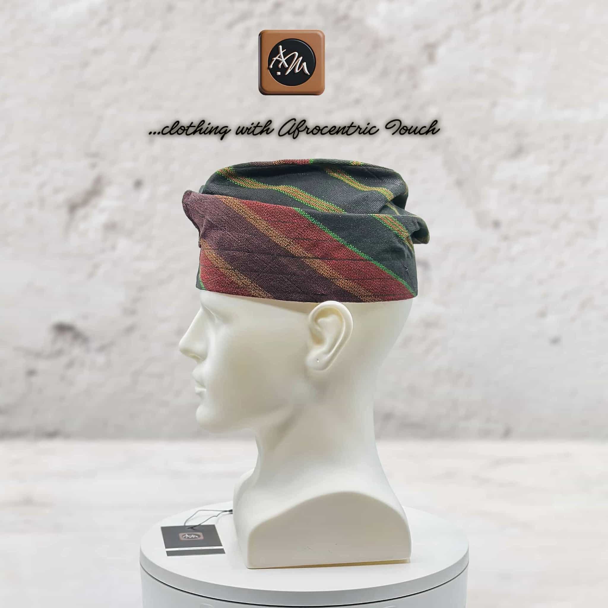 Yoruba Aso Oke Fila: African Men's Traditional Gobi Cap