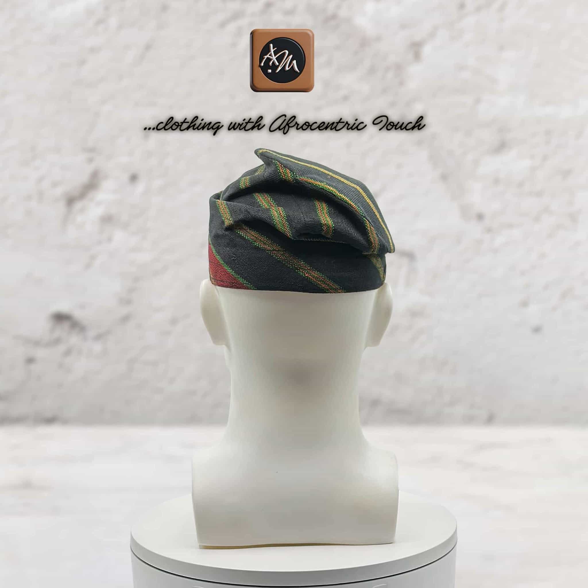 Yoruba Aso Oke Fila: African Men's Traditional Gobi Cap