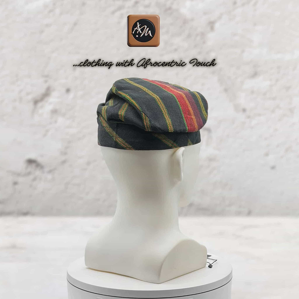 Yoruba Aso Oke Fila: African Men's Traditional Gobi Cap