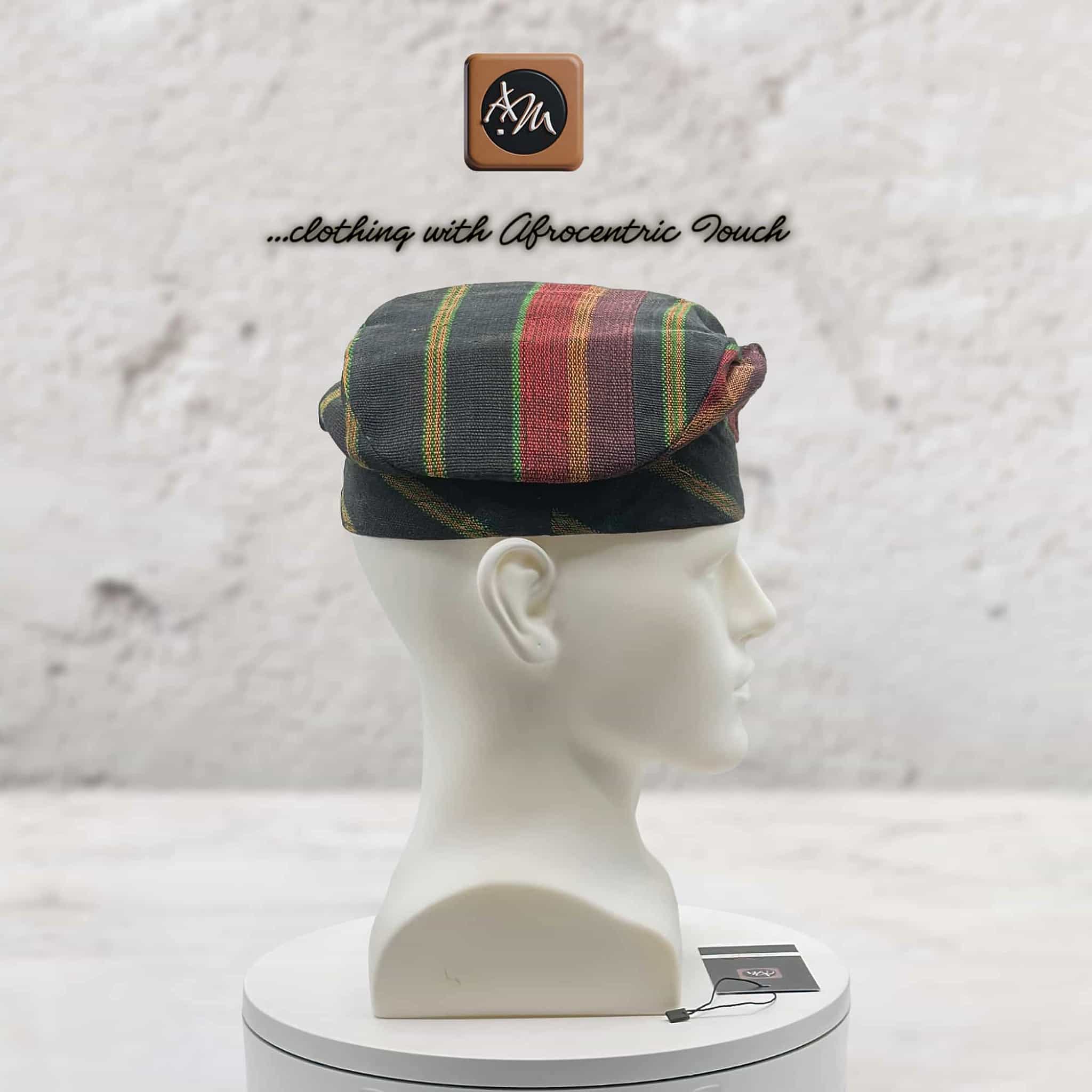 Yoruba Aso Oke Fila: African Men's Traditional Gobi Cap