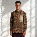 African Print Casual Long Sleeve Shirt