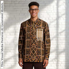 African Print Casual Long Sleeve Shirt