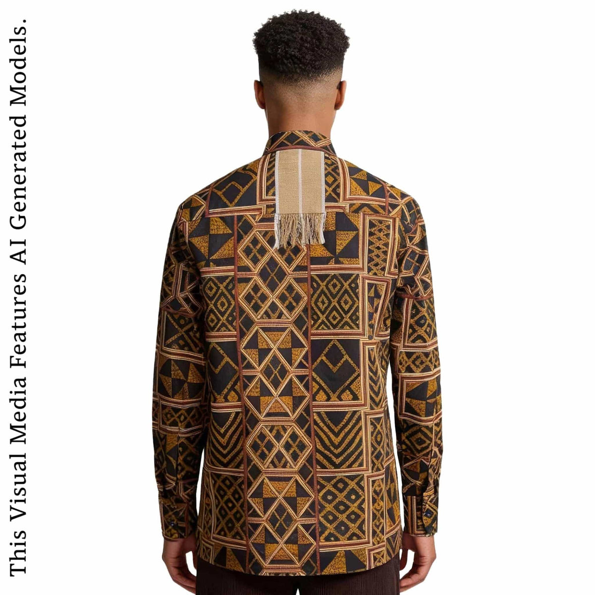 African Print Casual Long Sleeve Shirt