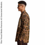 African Print Casual Long Sleeve Shirt