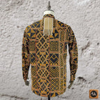 African Print Casual Long Sleeve Shirt