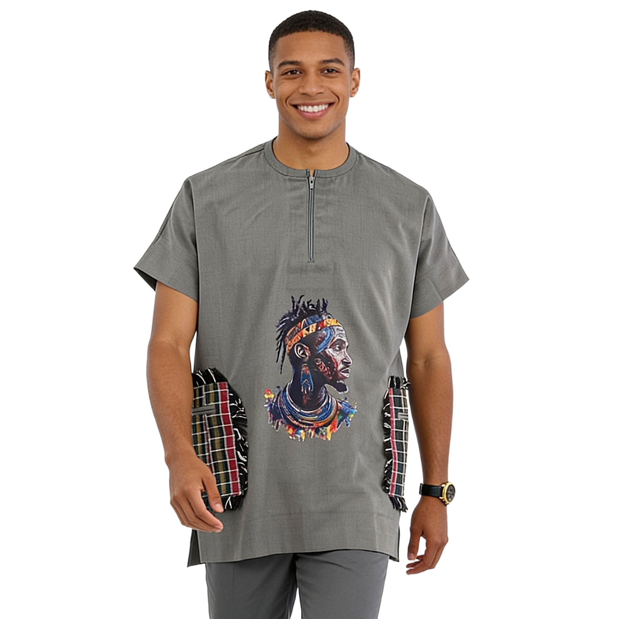 Ash African Print Dashiki Shirt