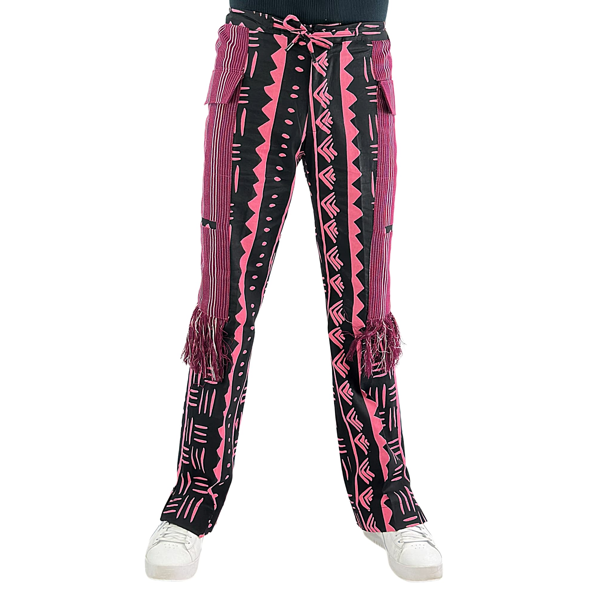 African Print Tribal Pants Pink2