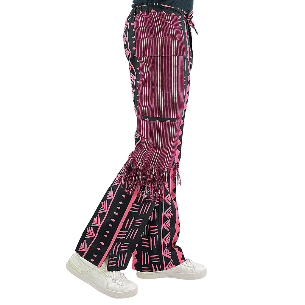 African Print Tribal Pants Pink2