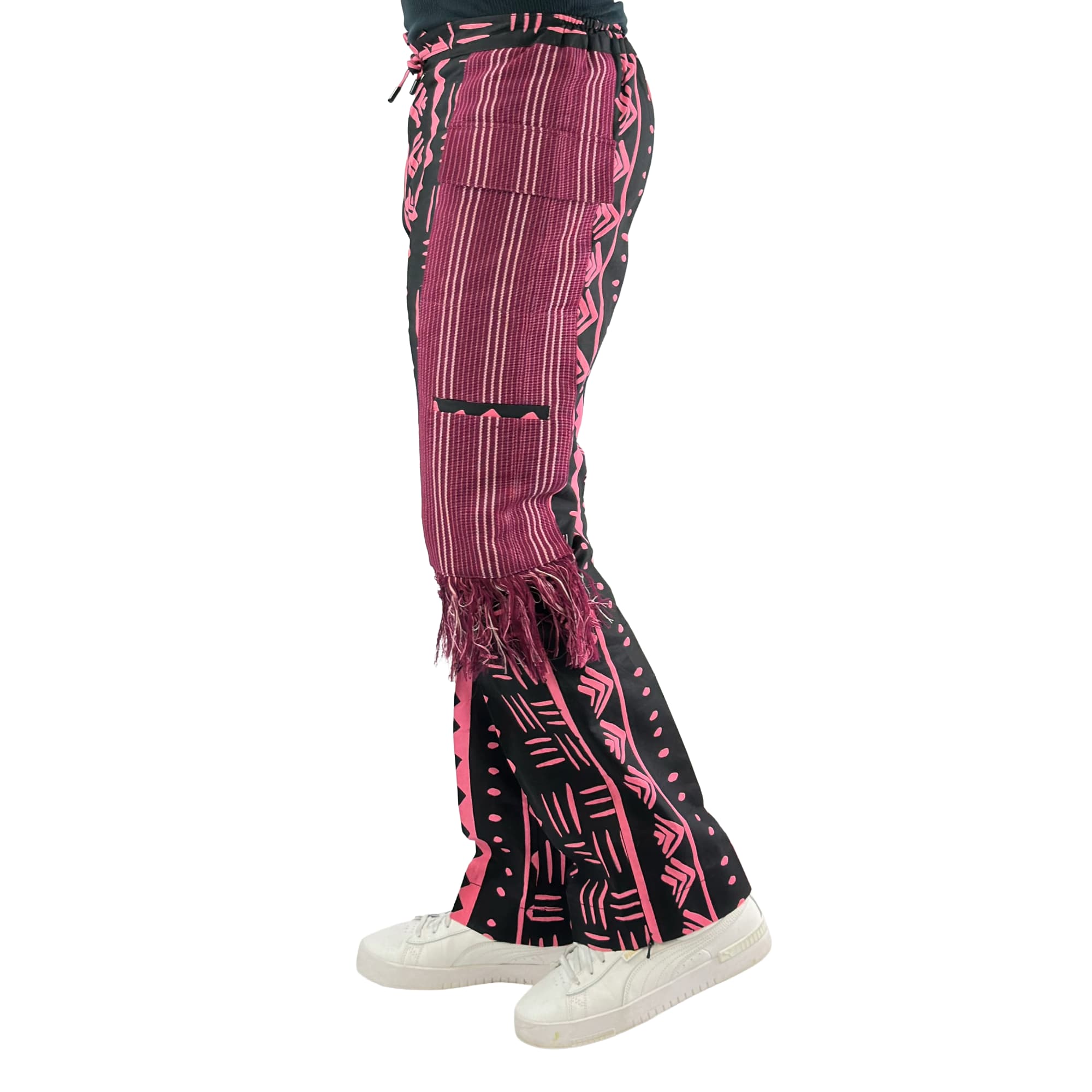 African Print Tribal Pants Pink2
