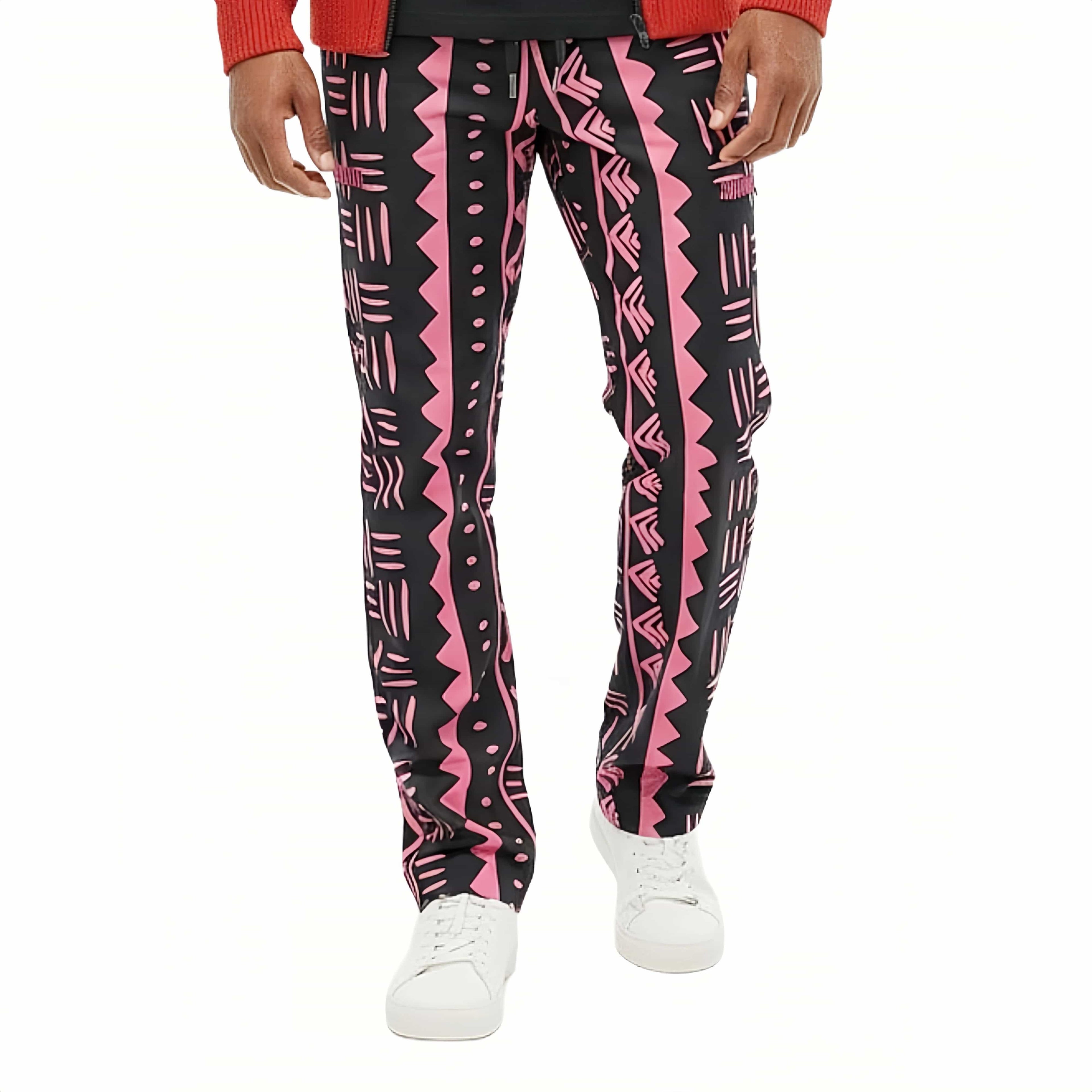 African Print Tribal Pants Pink