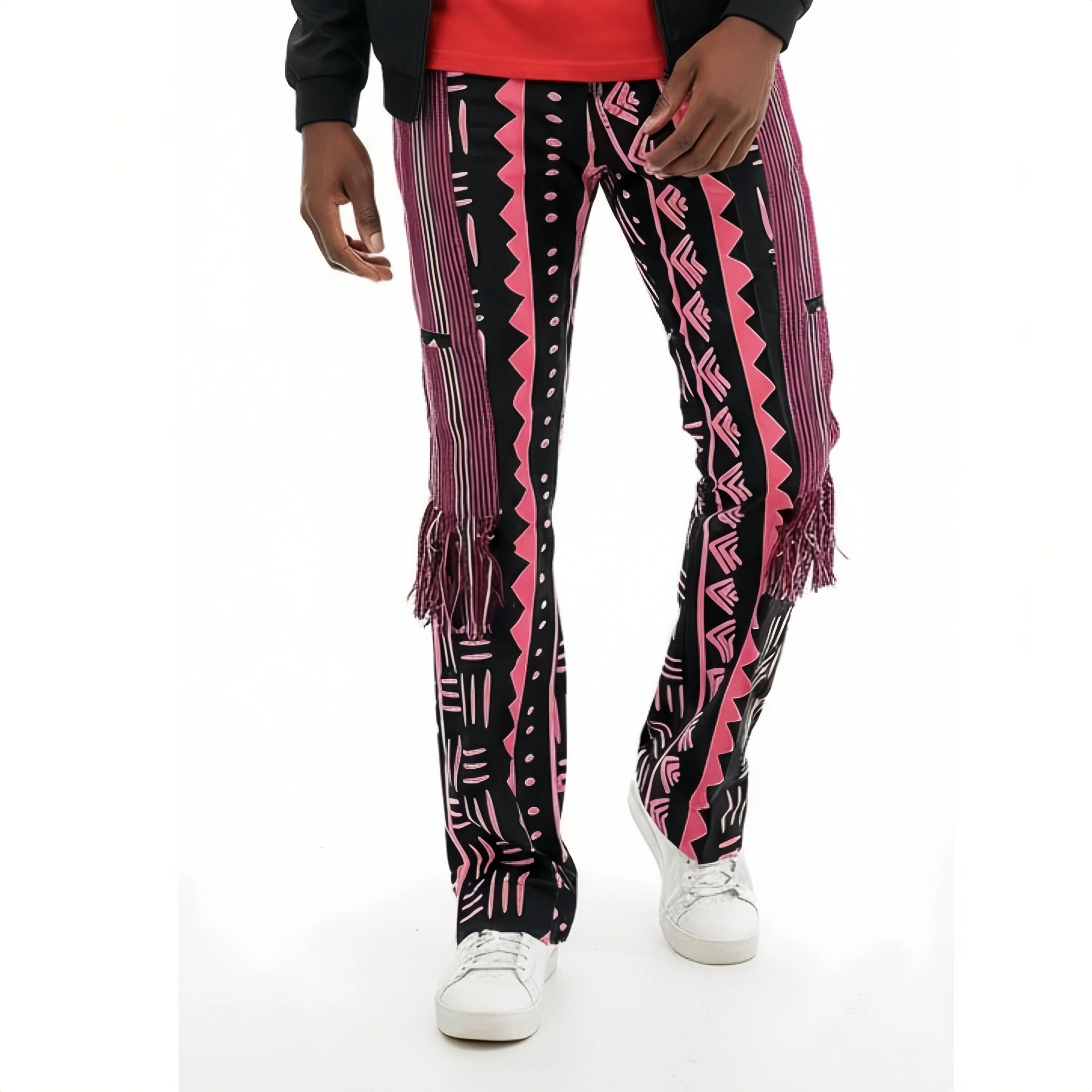 African Print Tribal Pants Pink2