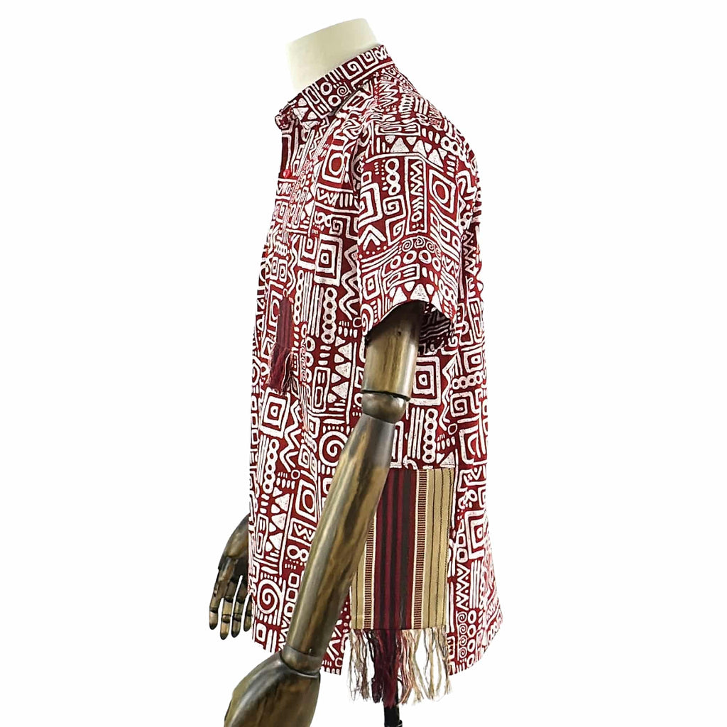 African Print Traditional Short Sleeve TopShirt