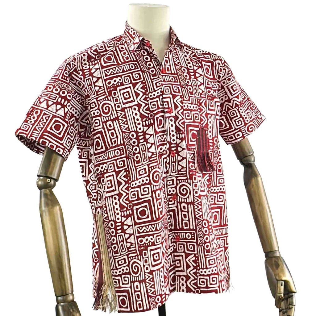 African Print Traditional Short Sleeve TopShirt