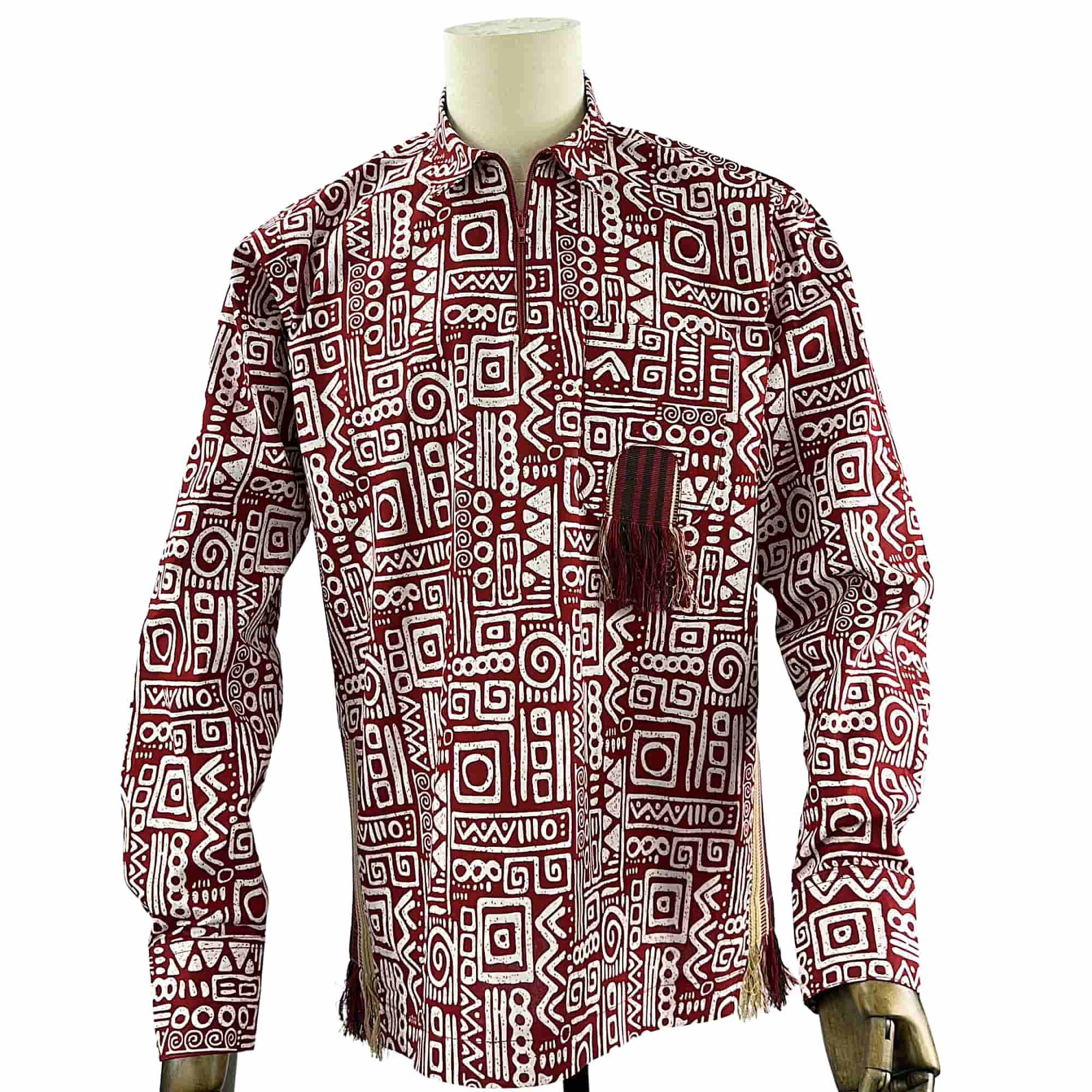 African Print Casual Long Sleeve Shirt