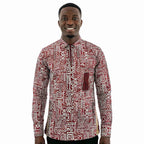 African Print Casual Long Sleeve Shirt