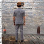 African Men's Safari Suit, Aso-Oke Wedding Jacket Pant Set, Custom Tailored with matching hat