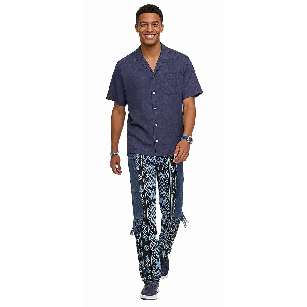 Men's Ankara Patchwork Trousers