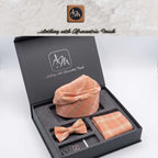 Handmade Aso Oke Mens Set, Bow Tie, Gobi Hat, Pocket Square (Wedding Groomsmen)