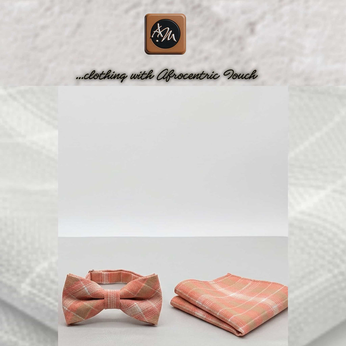 Handmade Aso Oke Mens Set, Bow Tie, Gobi Hat, Pocket Square (Wedding Groomsmen)
