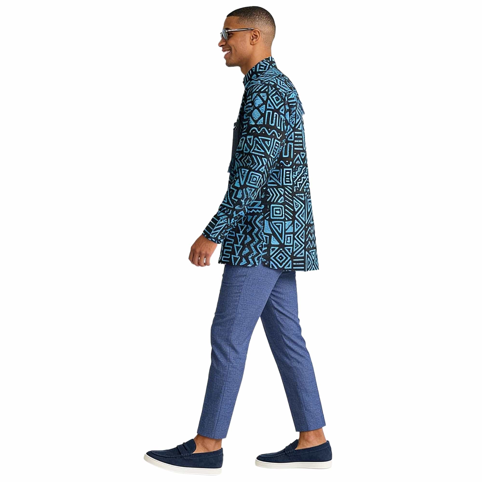 African Print Casual Long Sleeve Shirt