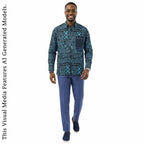 African Print Casual Long Sleeve Shirt