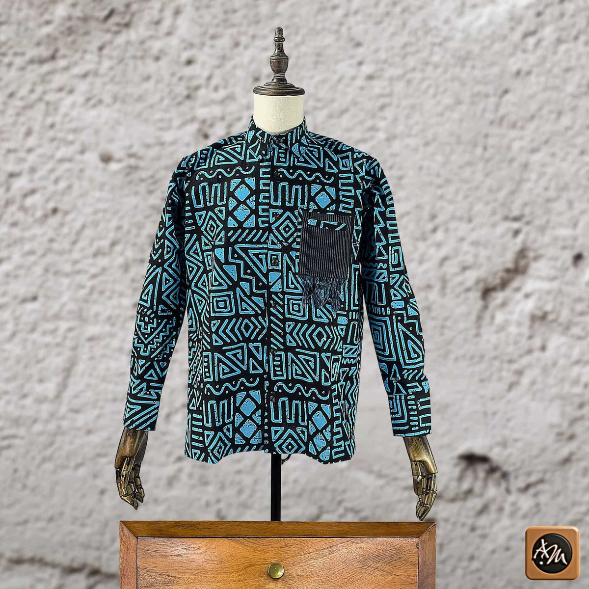 African Print Casual Long Sleeve Shirt