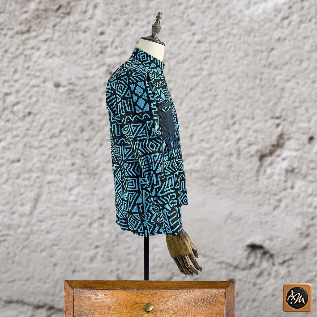 African Print Casual Long Sleeve Shirt