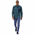 African Print Casual Long Sleeve Shirt