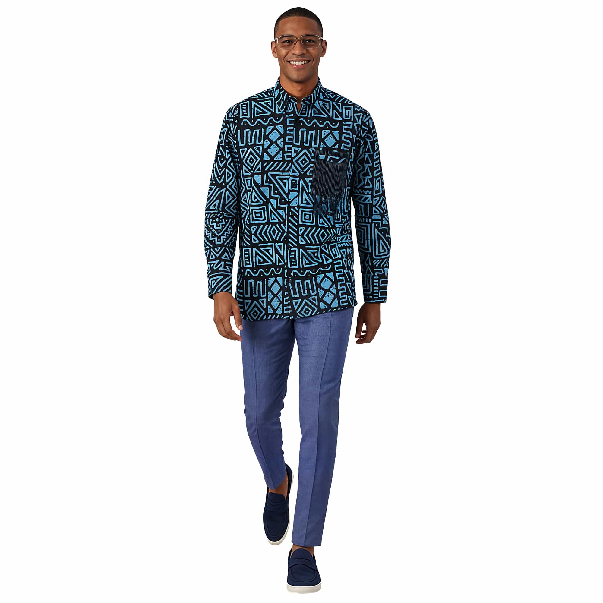 BABAJIDE African Print Casual Long Sleeve Shirt