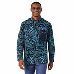 African Print Casual Long Sleeve Shirt