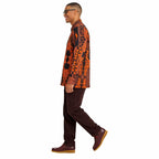 African Print Casual Long Sleeve Shirt