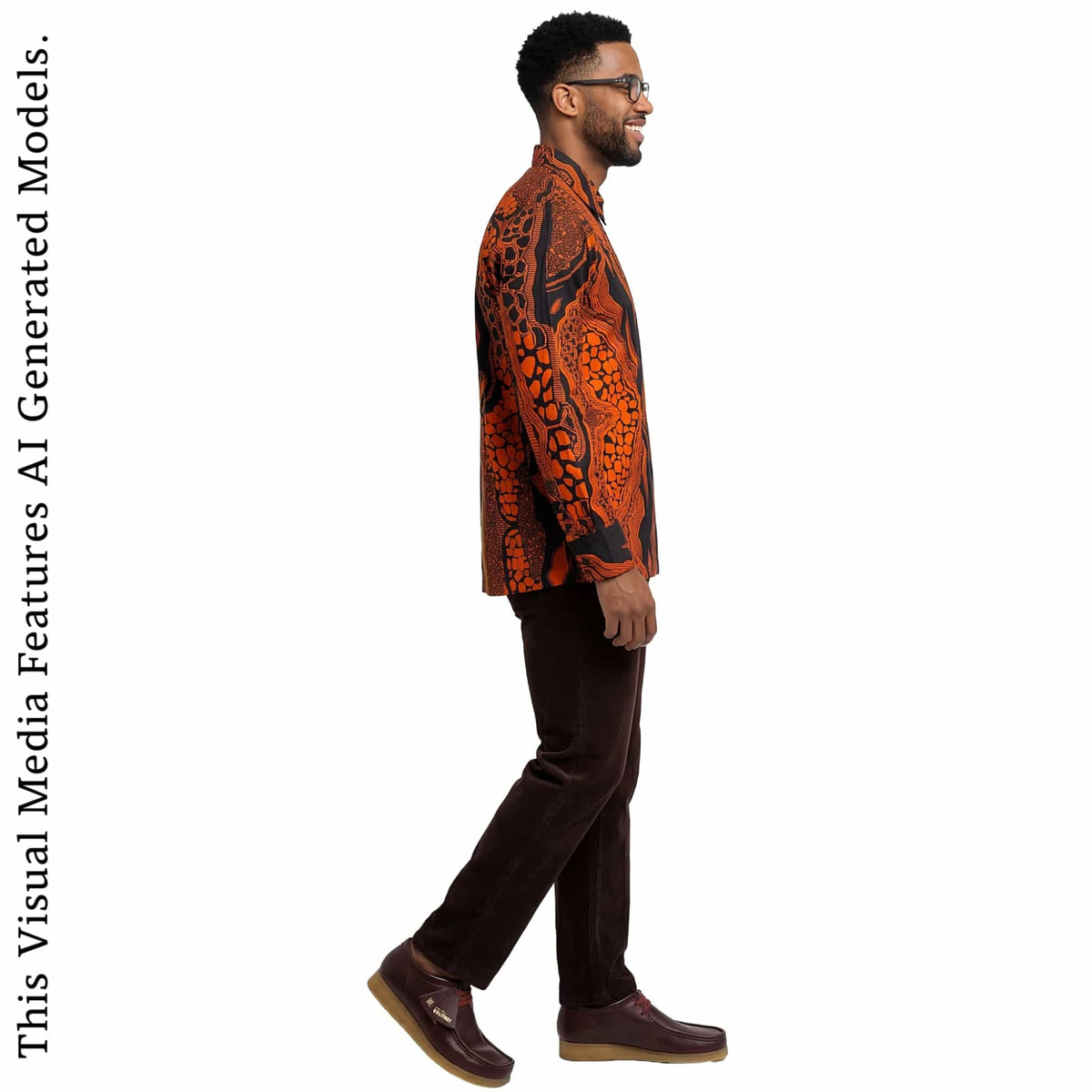 African Print Casual Long Sleeve Shirt